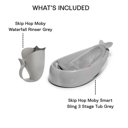 Skip Hop Moby Rinser + Smart Sling 3 Stage Tub (Grey)