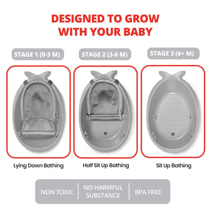 Skip Hop Moby Rinser + Smart Sling 3 Stage Tub (Grey)
