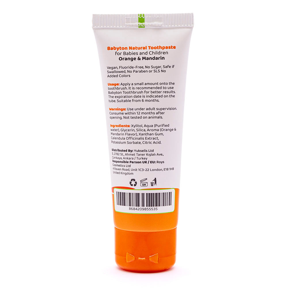 Babyton Baby And Kids Orange & Mandarin Natural Toothpaste