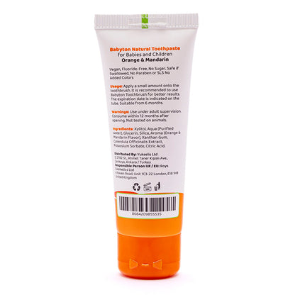 Babyton Baby And Kids Orange & Mandarin Natural Toothpaste