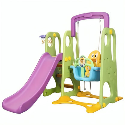 Little Angel Kids Slide And Swing 3 In 1 Activity Playset (160 x 115 x 160 cm, Green).