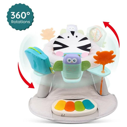 Teknum 2-in-1 Dining Chair Toddler Play Seat With Pedal Piano – Multicolor