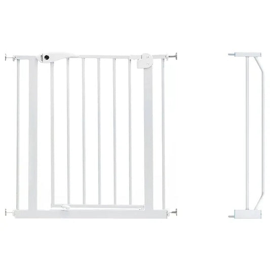 Baby Safe Metal Safety Gate with 10 cm Extension – White