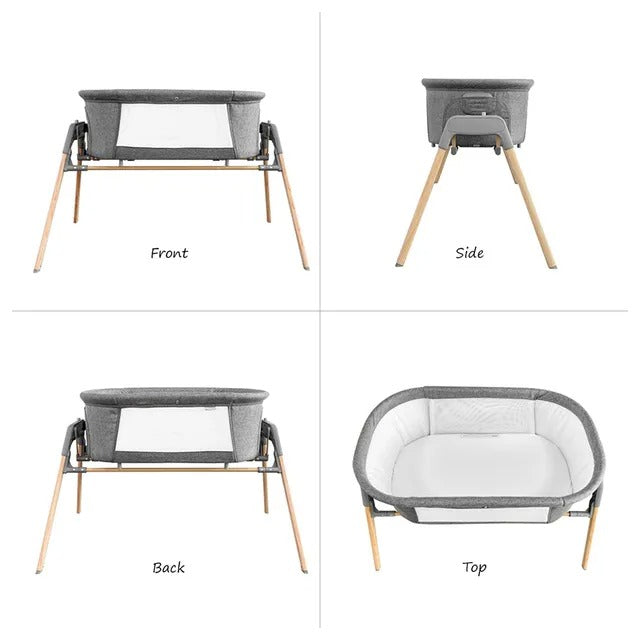 Teknum 3-in-1 Baby Rocker Bassinet With Mosquito Net – Grey