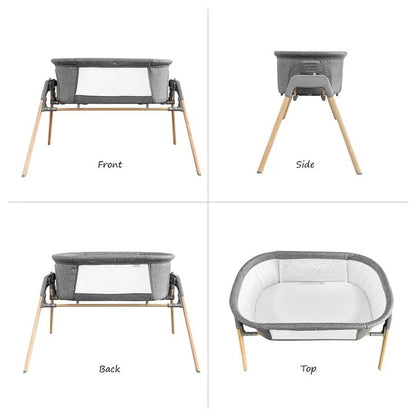 Teknum 3-in-1 Baby Rocker Bassinet With Mosquito Net – Grey