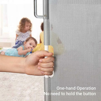 Baby Safe Retractable Mesh Safety Gate – Grey