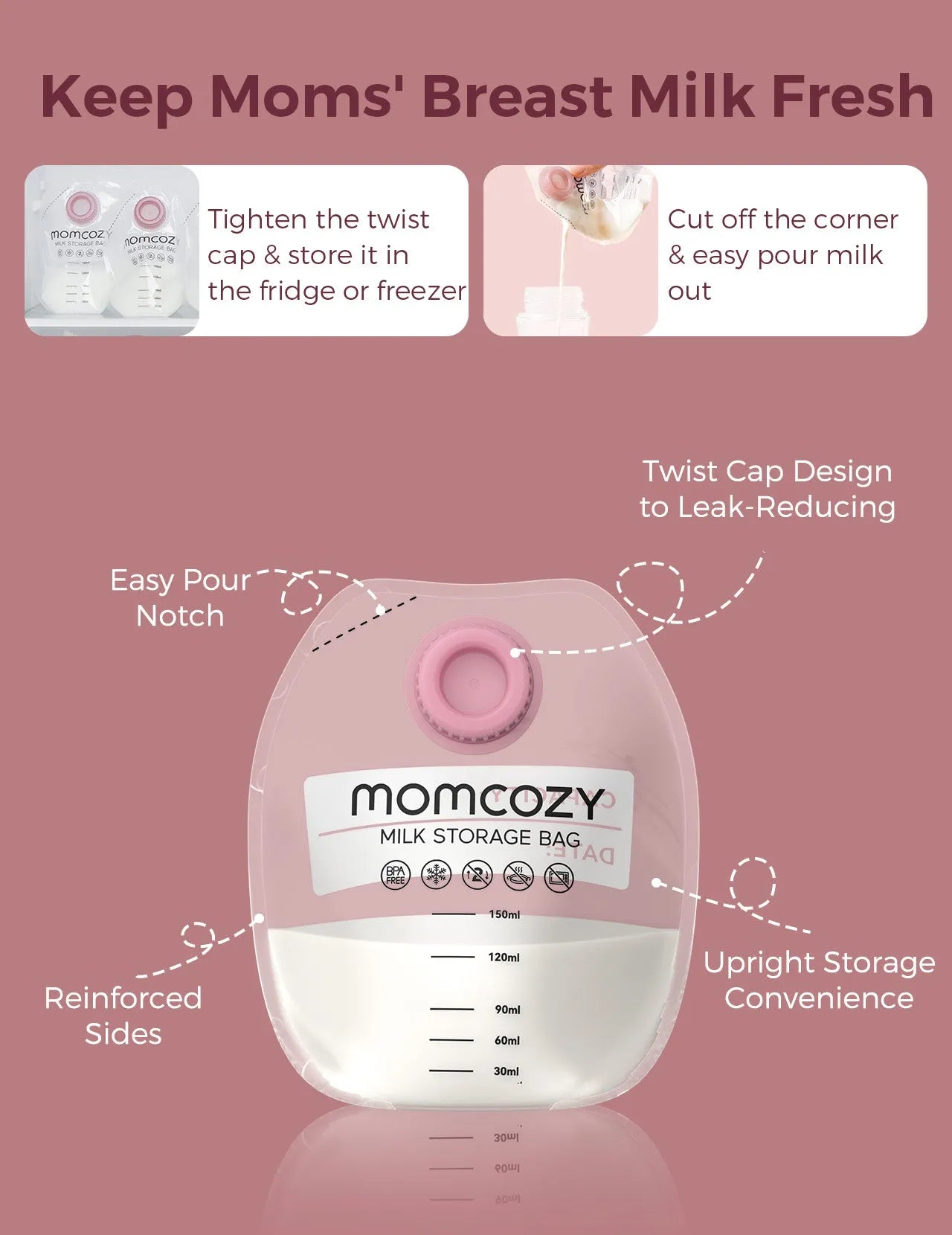Momcozy Milk Bag Combo