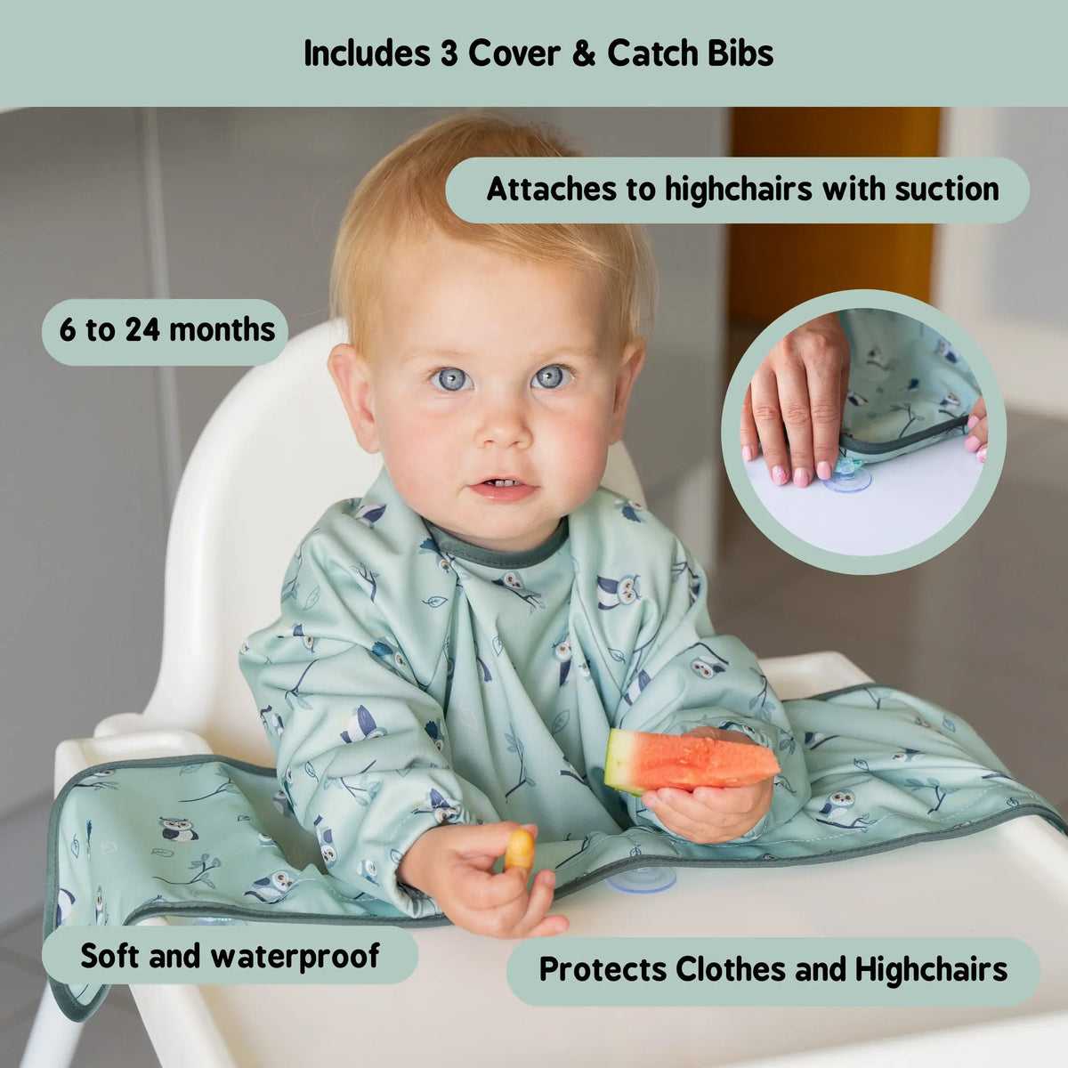 Tidy Tot Cover & Catch Bibs