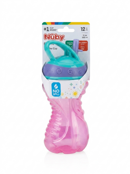Nuby Hard Straw Flip It Cup (1pc, Assorted)
