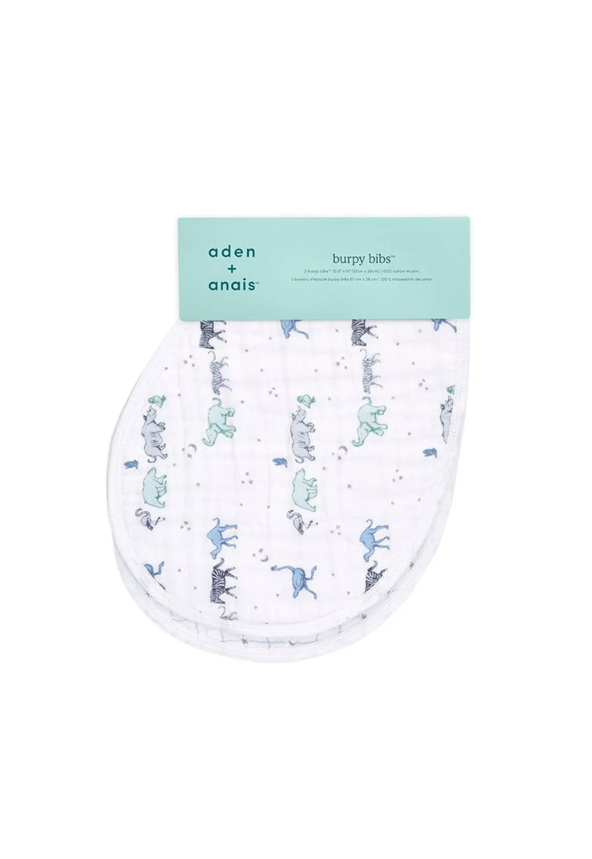 Aden + Anais Cotton Muslin Burpy Bib - Rising Star (Pack of 2)