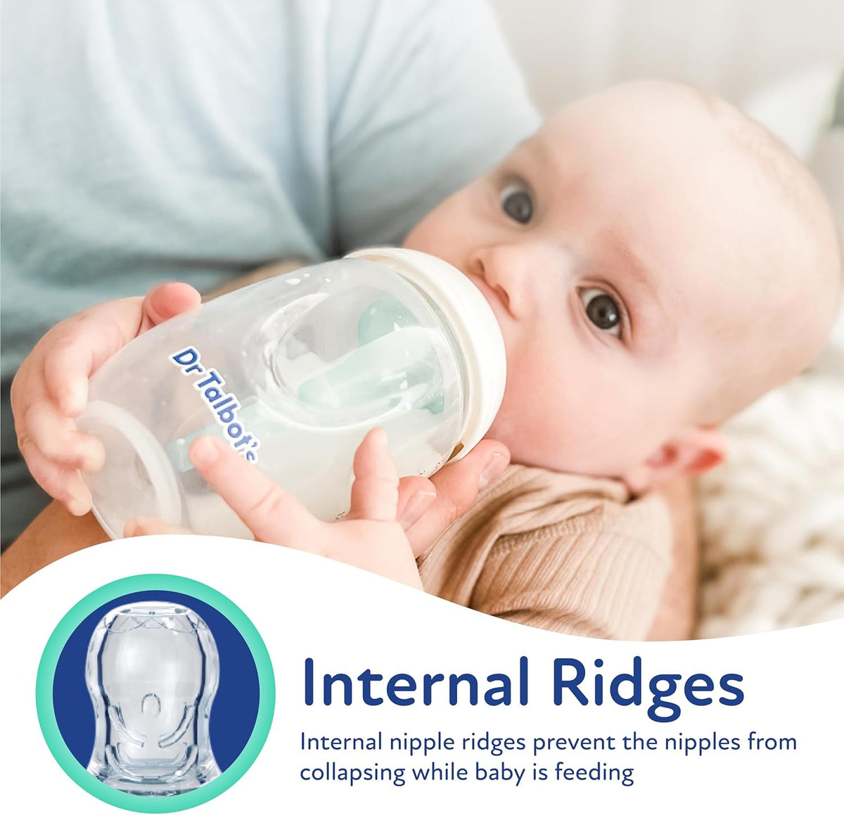 Dr. Talbot's Soft Flex Easy Latch Bottle Feeding Nipples (Slow Flow) - Pack of 2