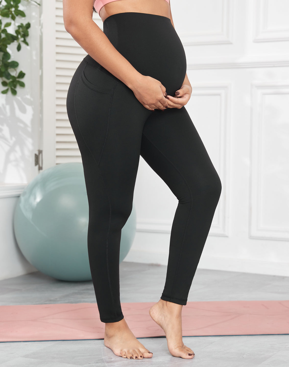 VidaMom Over the belly Maternity Leggings (Black)