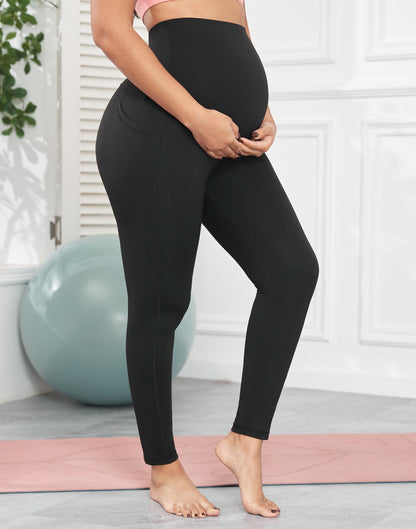 VidaMom Over the belly Maternity Leggings (Black)