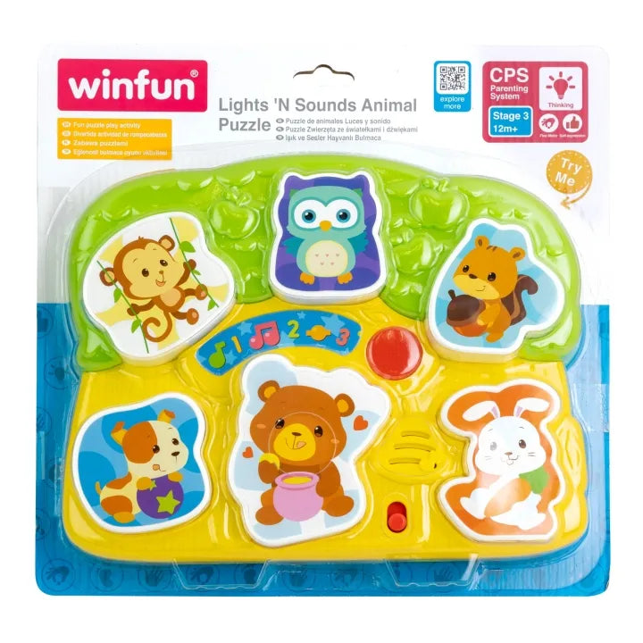 Winfun Lights And Sound Animal Puzzle
