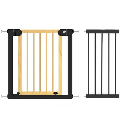 Baby Safe Wooden Safety Gate with 7 cm Extension – Natural Wood