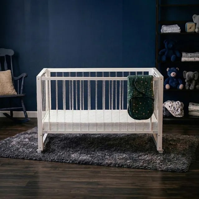 Teknum Prism 4-in-1 Convertible Crib with Mattress – White