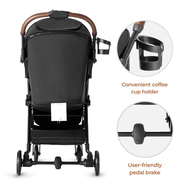 Teknum Travel Explorer 2 Auto-Fold Stroller & Men's Diaper Handbag Set – Black