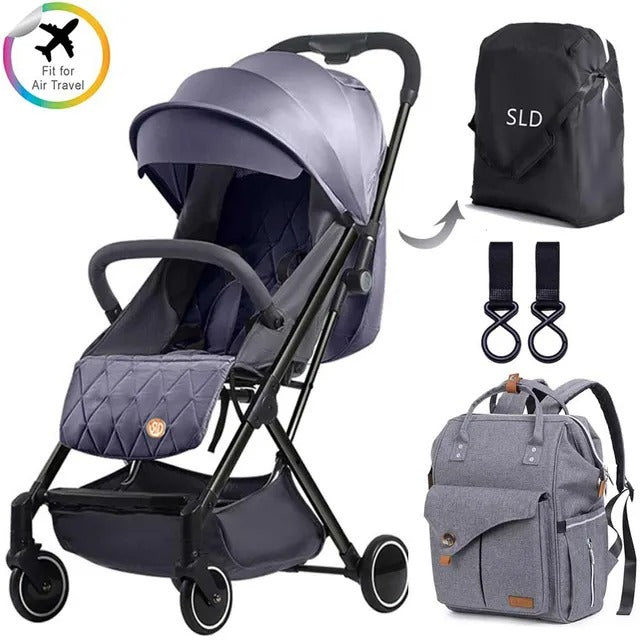 Teknum Travel Lite Stroller with Alameda Diaper Backpack