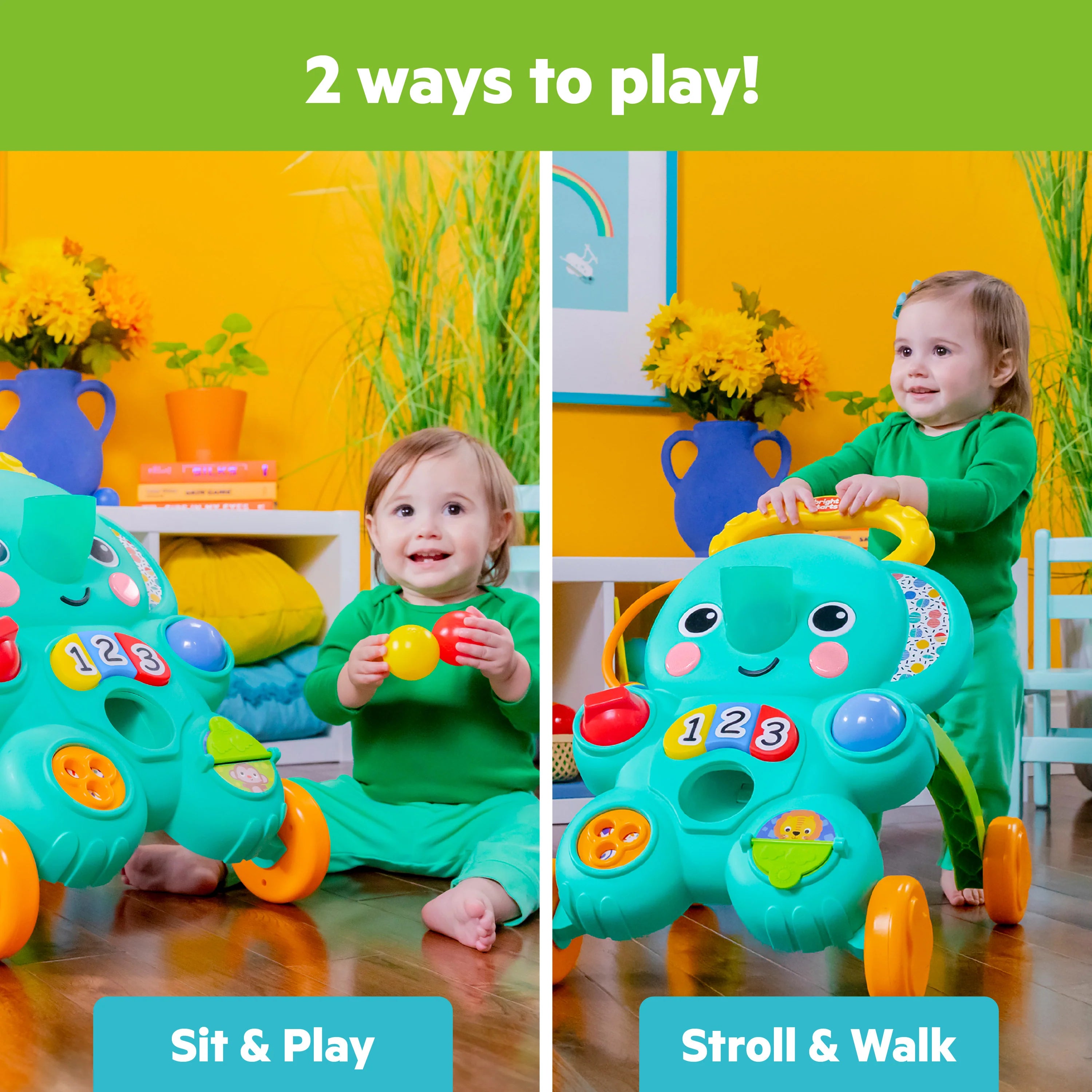 Bright Starts Stroll 'N Roll 2 In 1 Ball Play Walker