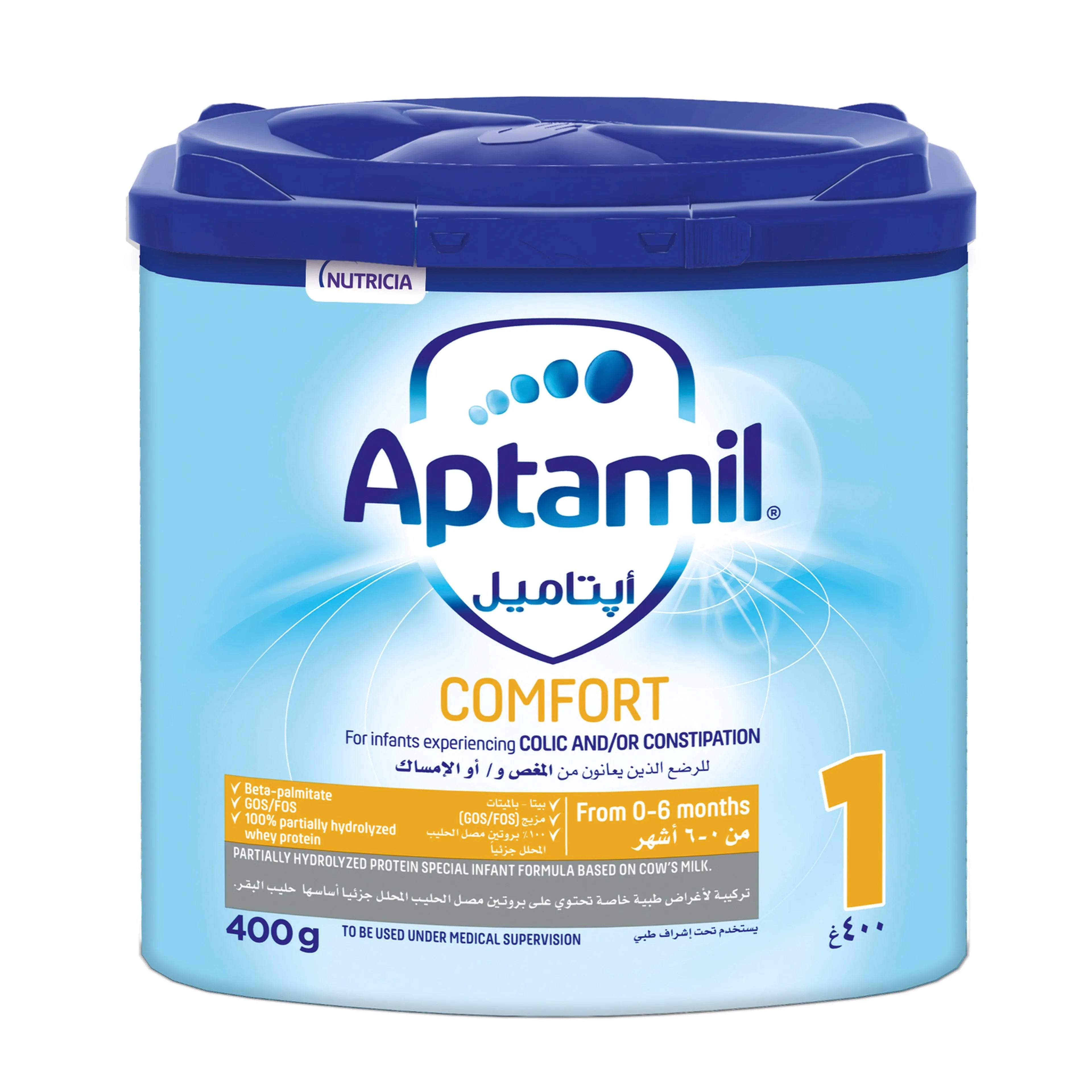 Aptamil Comfort Stage 1 Formula Milk Powder - 400 Grams (0 to 6 Months)