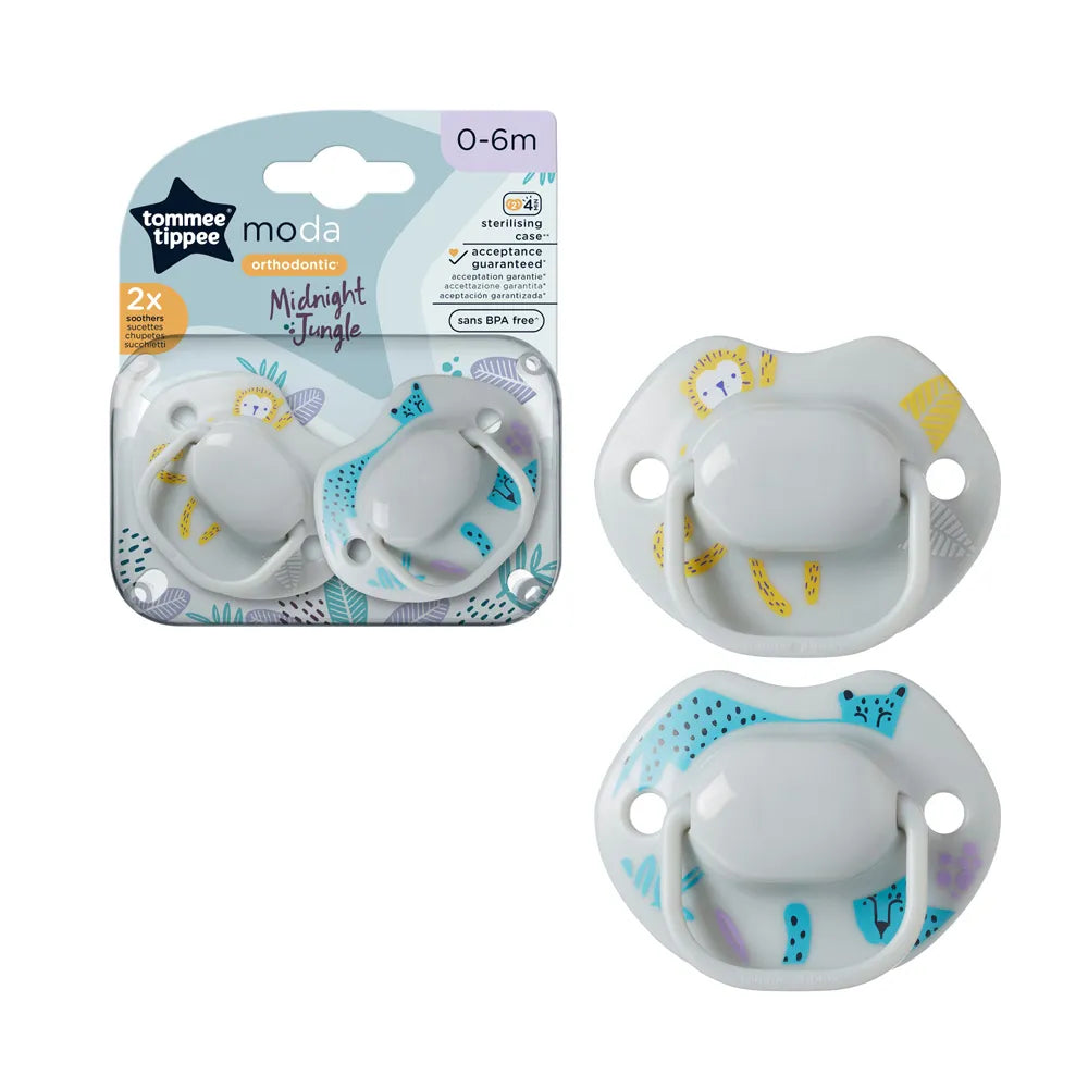 Tommee Tippee Moda Soother (0-6Months) - Pack of 2