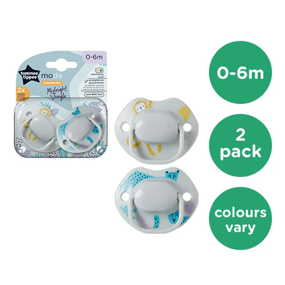 Tommee Tippee Moda Soother (0-6Months) - Pack of 2