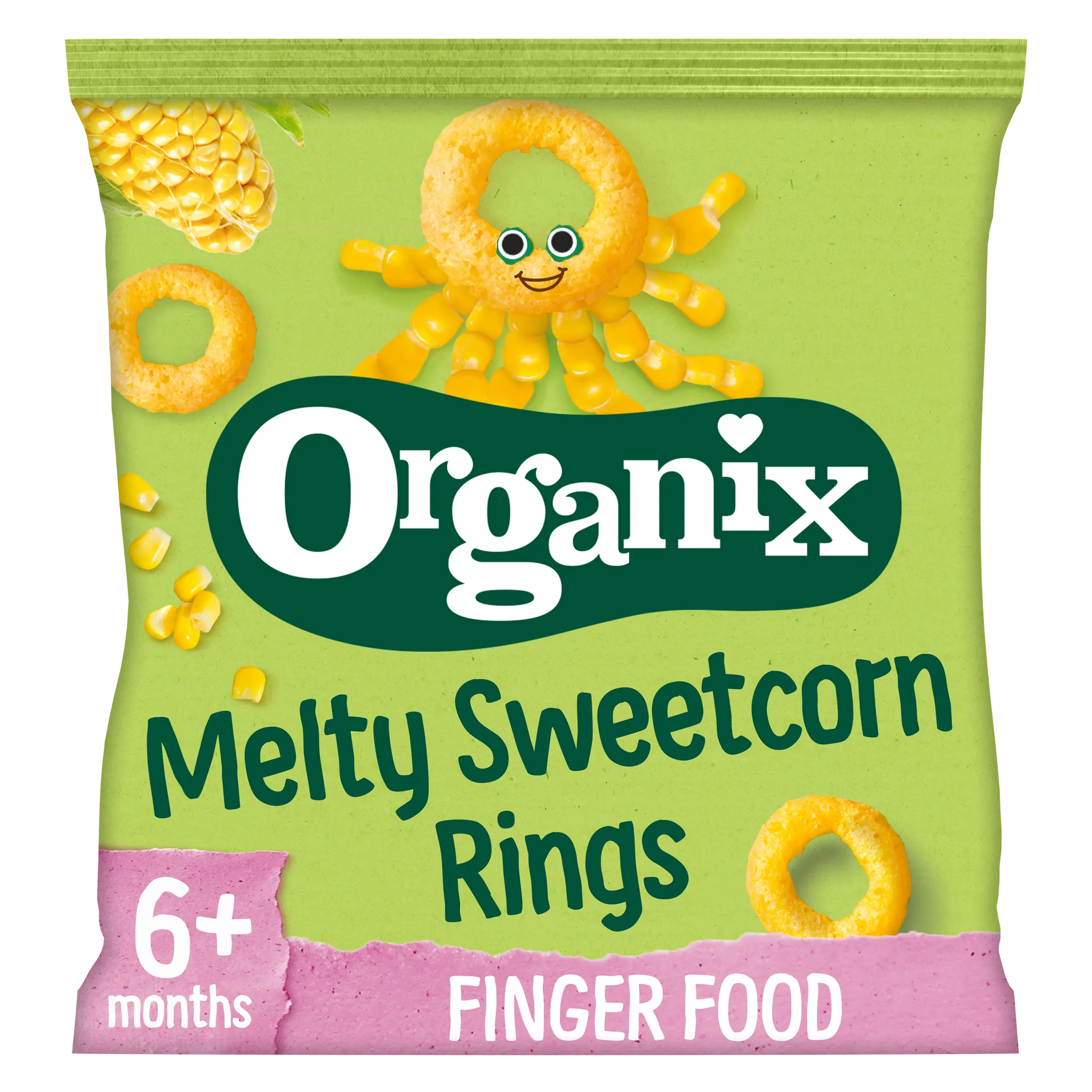 Organix Melty Sweetcorn Rings Organic Baby Finger Food Snack (20g)