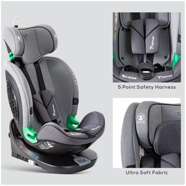 Teknum Evolve Prime iSize Car Seat With Isofix – Grey
