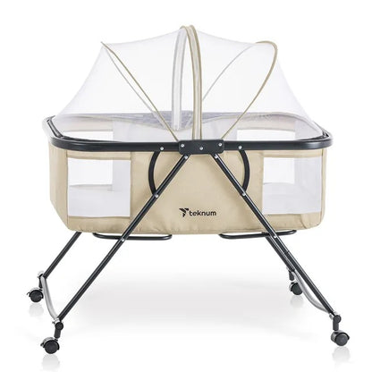 Teknum 3-in-1 Baby Cot, Cradle With Mosquito Net – Ivory