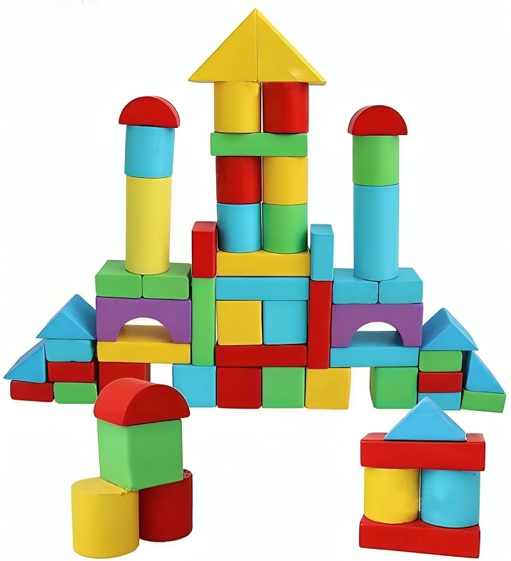 Beilaluna Colorful Toy Building Blocks (50 Pcs)
