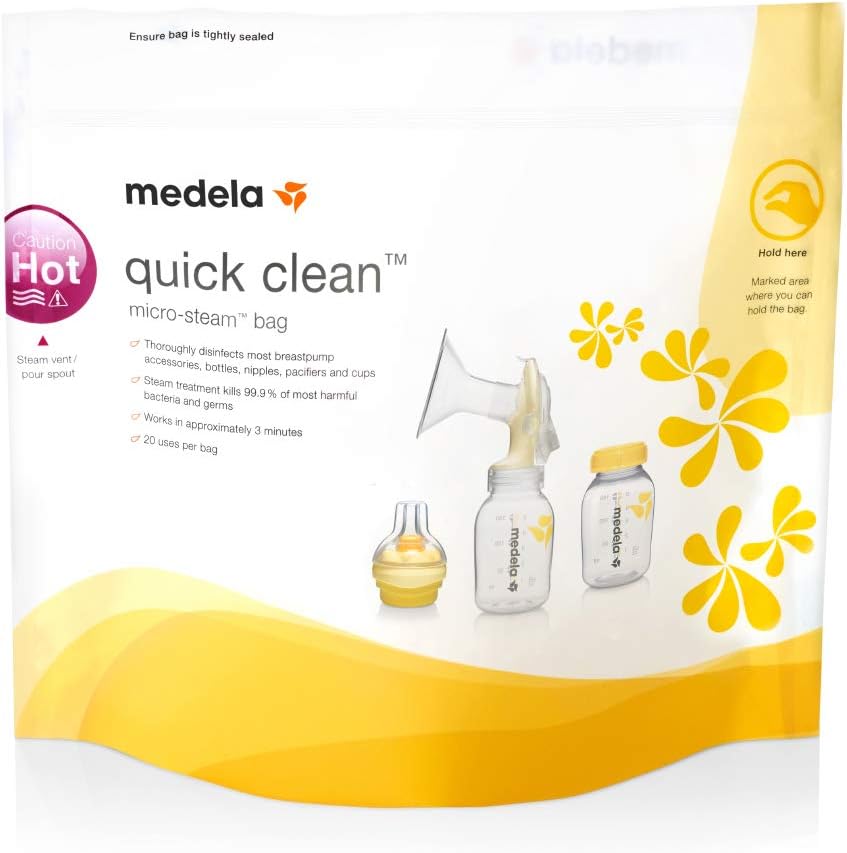Quick Clean Micro-Steam Sterilization Bags by Medela