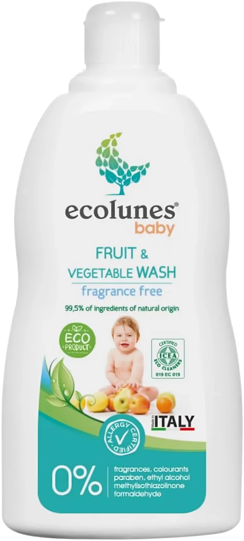 إيكولونز غسول الفواكه والخضروات للأطفال خالٍ من العطور (500ml)