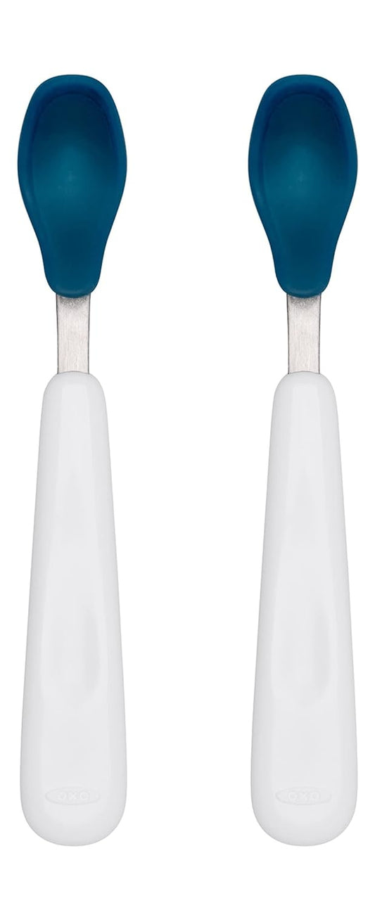 OXO Tot Feeding Spoon Set with Soft Silicone, 2pcs