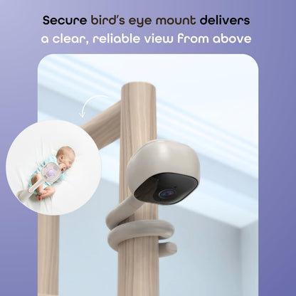 Hubble AI Vision 2K UHD Smart Baby Monitor Moonlight