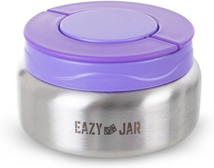 طقم علبة غداء كبيرة مقسّمة من Eazy Kids مع مرطبان طعام من الفولاذ المقاوم للصدأ، وكمّادة تبريد، وحقيبة غداء معزولة