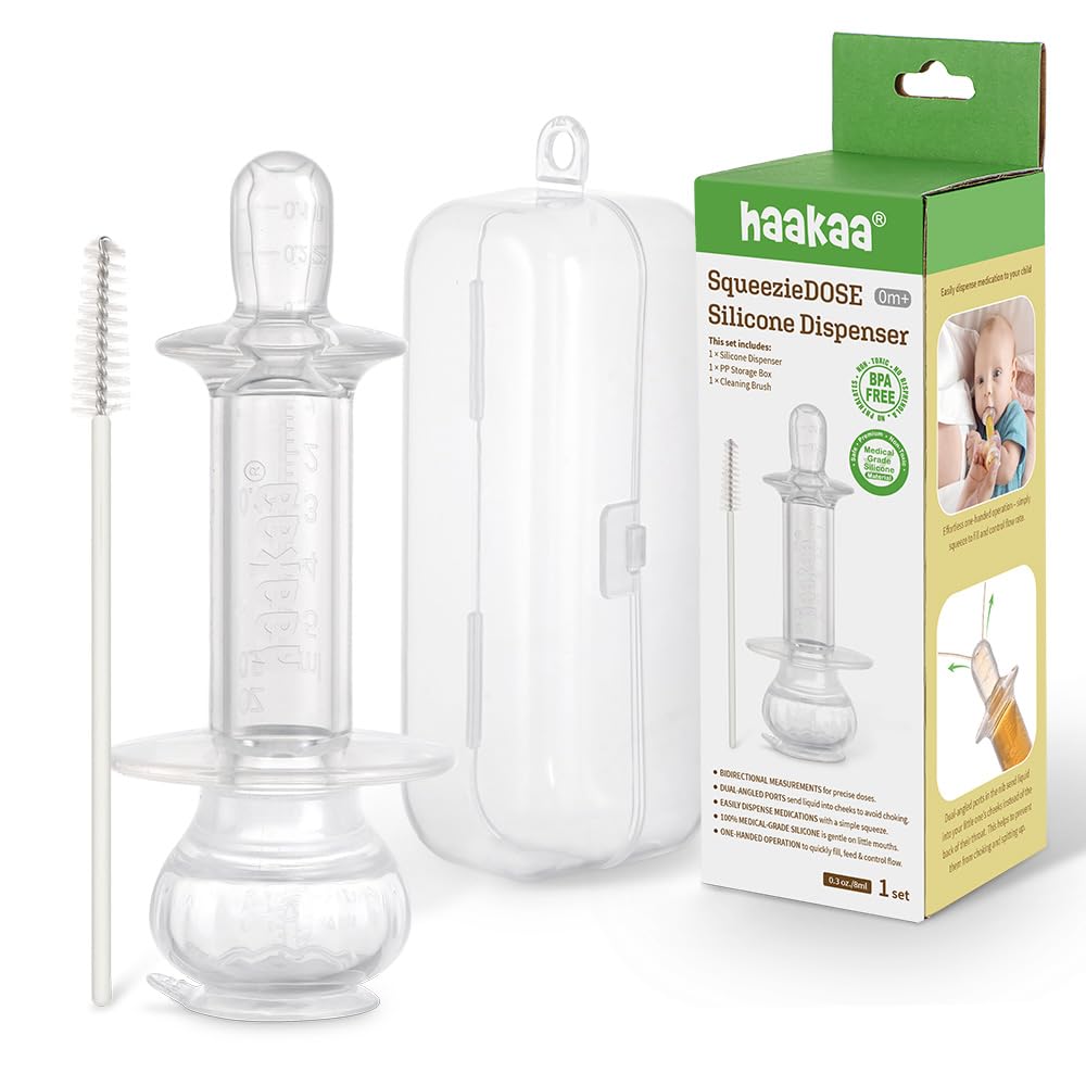 Haakaa SqueezieDOSE Silicone Liquid Dispenser, 0m+, 8ml