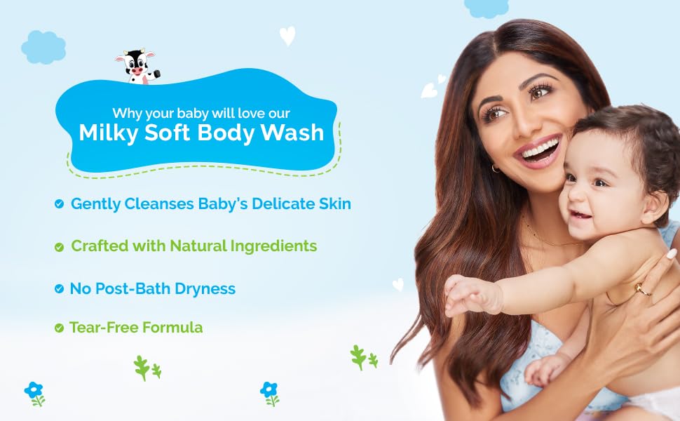Mamaearth Milky Soft Body Wash For Babies (400ml)
