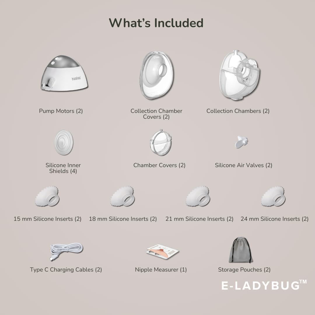 Haakaa E-Ladybug Wearable Electric Breast Pump Ultra Slim Hands Free Pump