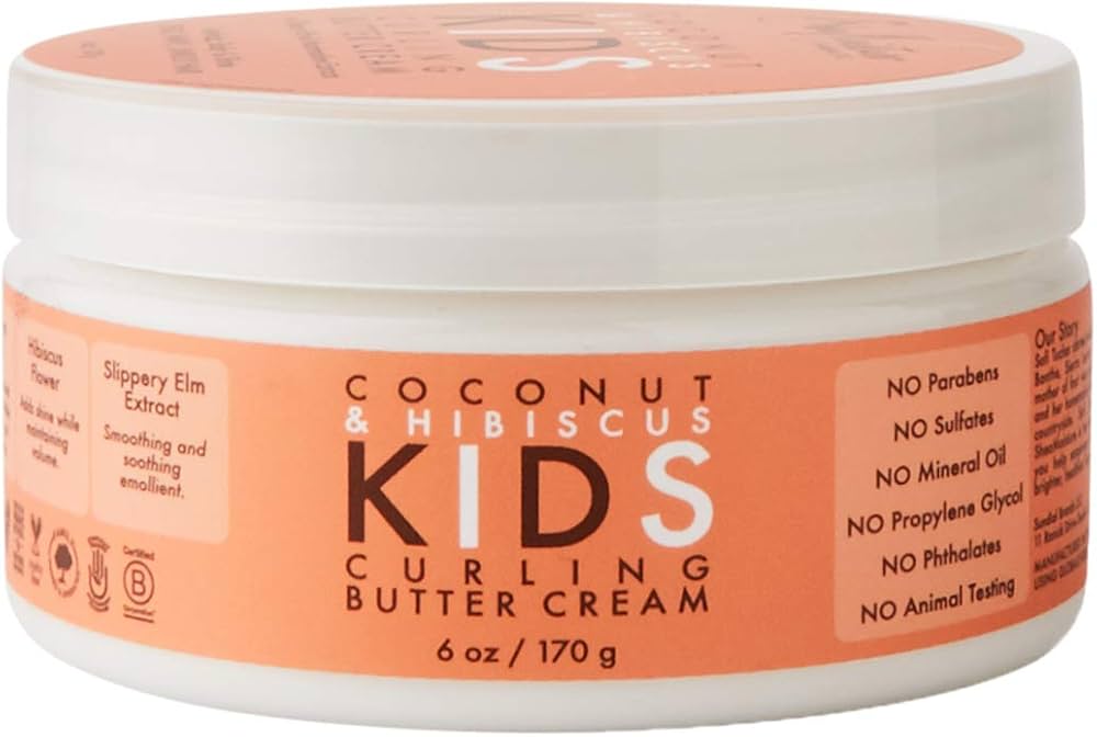 Shea Moisture كريم زبدة لتجعيد شعر الأطفال بجوز الهند والكركديه (170gm)