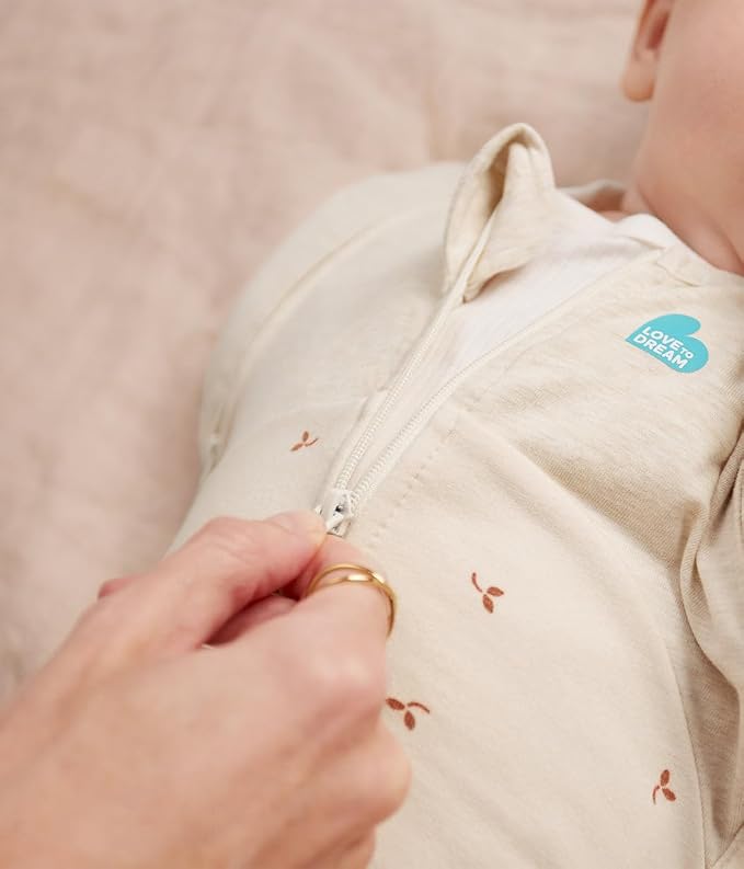 Love To Dream Transition Bag 1.5T Stretch Cotton - Stage 2 (Fleece Twigs Oatmeal, Medium)