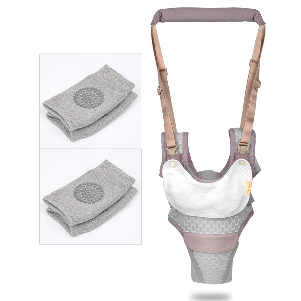 Orangehome Baby Walker Toddler Walking Harness Helper with Knee Pads, Gray