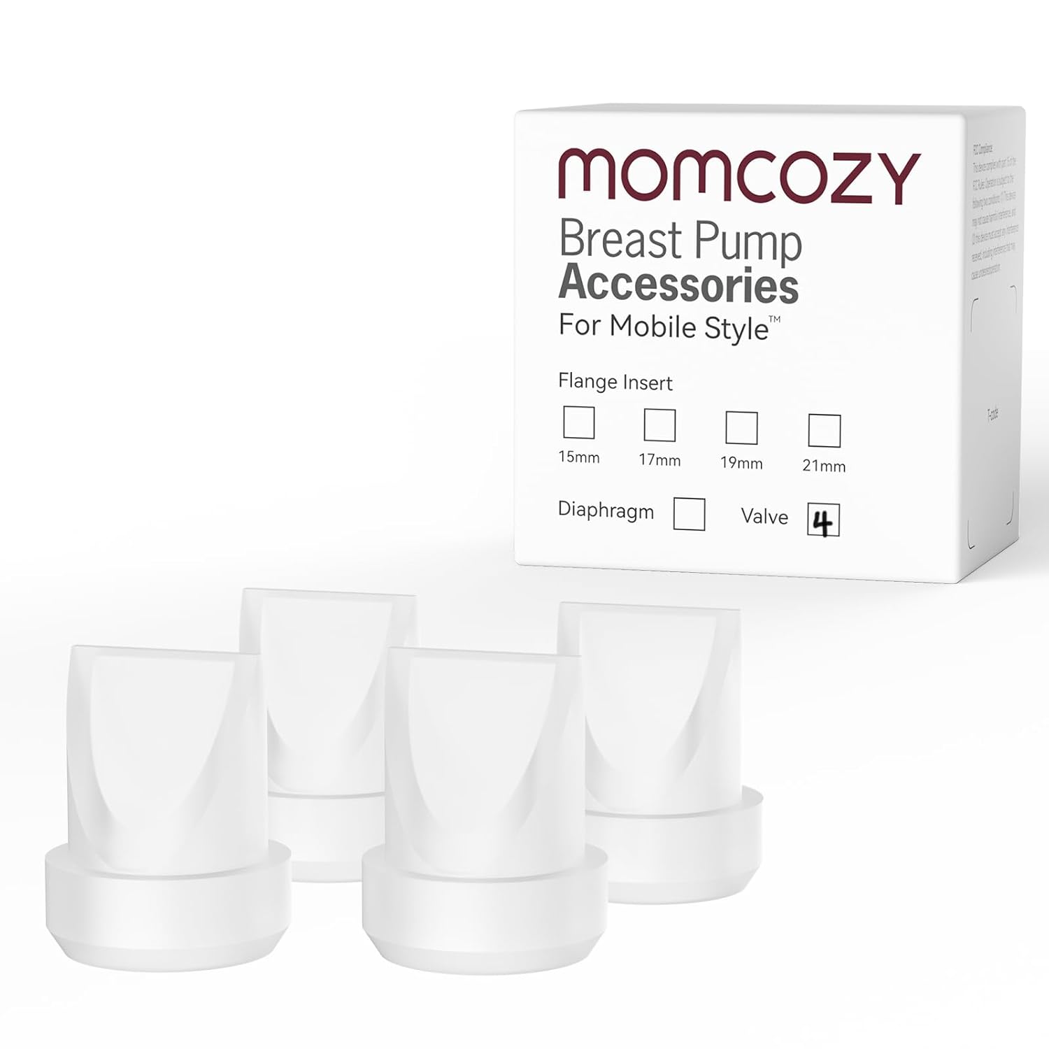 Momcozy Mobile Style M6 Breast Pump Replacement Accessories, Valve, 4pcs