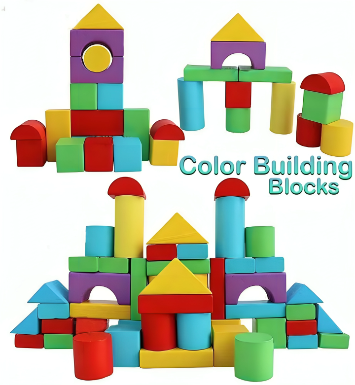 Beilaluna Colorful Toy Building Blocks (50 Pcs)