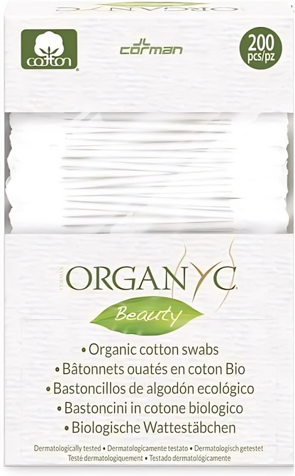 Organyc Beauty Cotton Swabs (200 Swabs)
