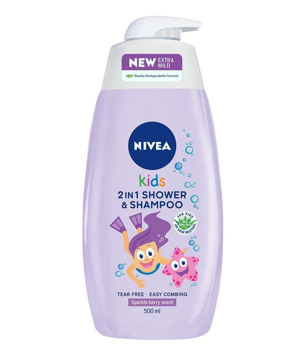 Nivea Kids 2 In 1 Shower & Shampoo (500ml)