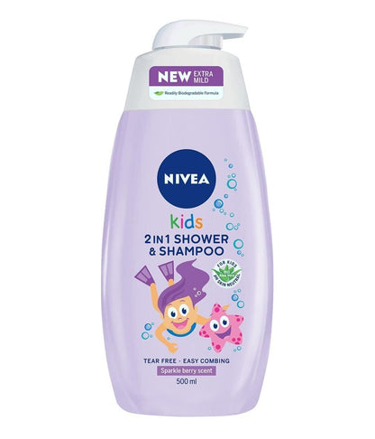 Nivea Kids 2 In 1 Shower & Shampoo (500ml)