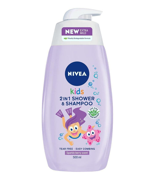 Nivea Kids 2 In 1 Shower & Shampoo (500ml)