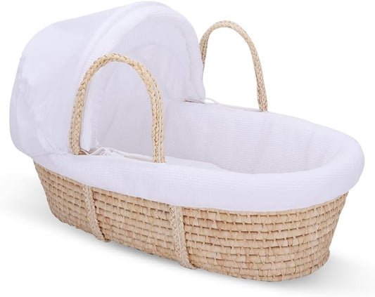 Teknum Moses Basket with Waffle Beddings and Mattress