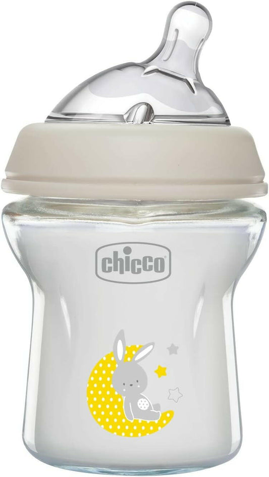 Chicco New Natural Feeling Glass Bottle 0M+ - 150ML.