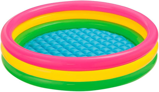 Intex Sunset Glow Pool, 3-Ring, W/ Infl. Floor 1.14mx25cm